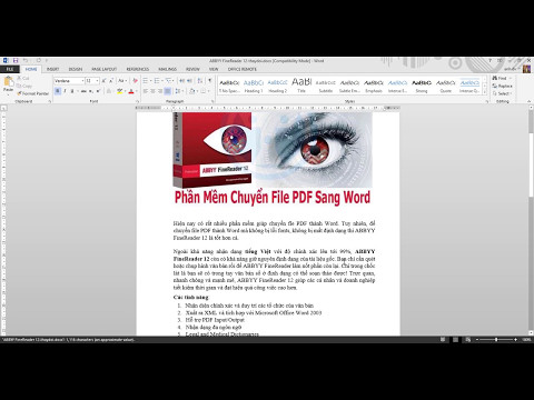 Chuyển PDF sang Word không bị lỗi Fonts, mất định dạng với ABBYY