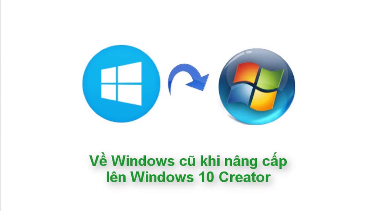 Về Windows cũ khi nâng cấp lên Windows 10 Creator