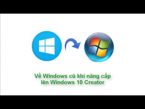 Về Windows cũ khi nâng cấp lên Windows 10 Creator