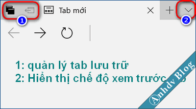Quản lý tab của Edge trên Windows 10 Creator