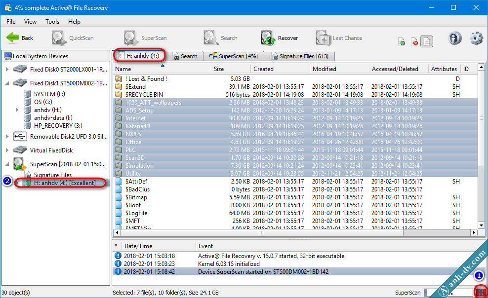 Khôi phục dữ liệu bị mất do format nhầm với Active File Recovery 4