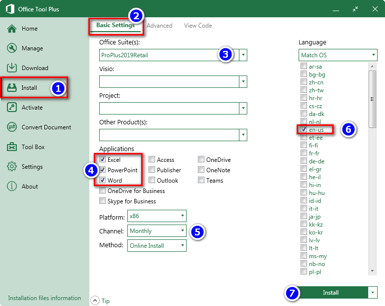 Cách tùy chọn thành phần khi cài đặt office 2019, office 365 online 1