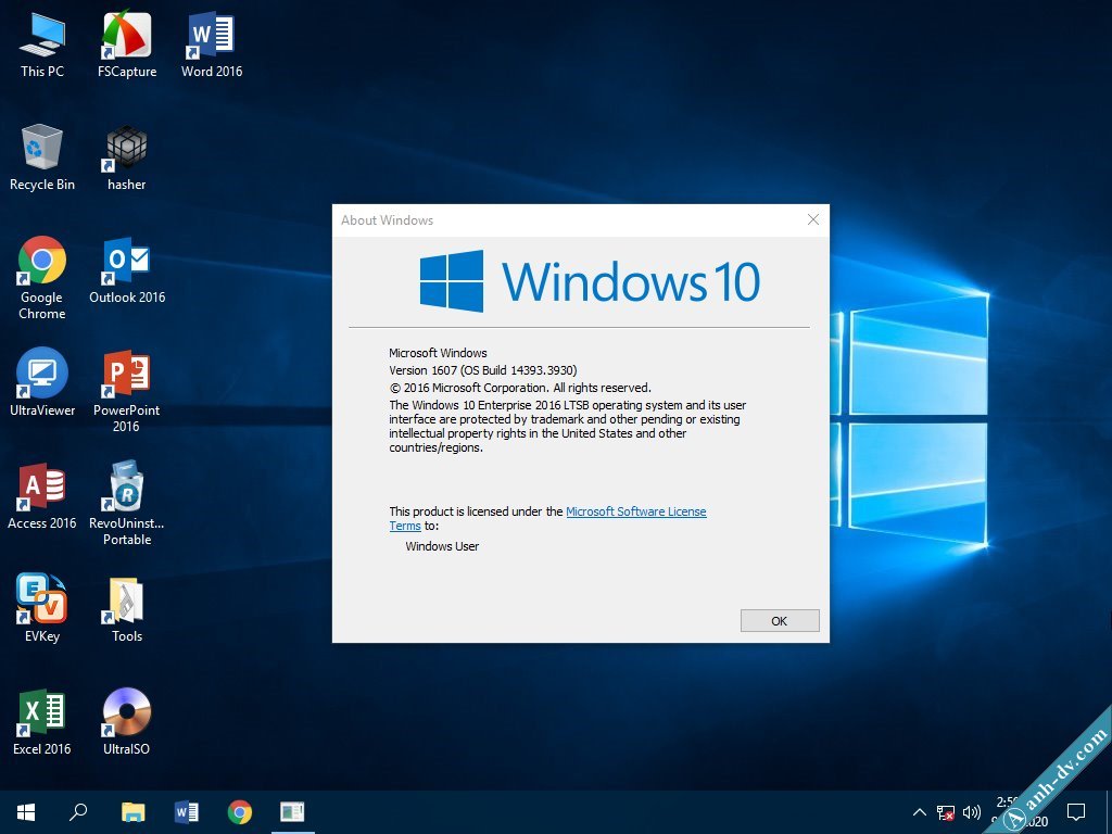 Windows 10 LTSB 2016 ISO 2 in 1 Desktop