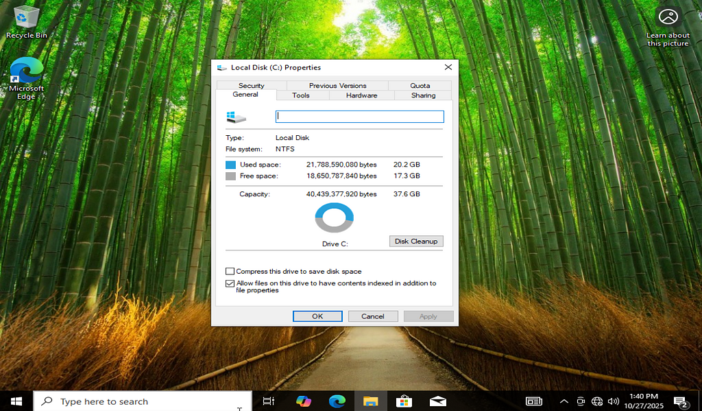 Windows10 22h2 pro goc o cung